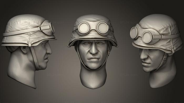 Military figurines (HEADS HELMETS15, STKW_0464) 3D models for cnc